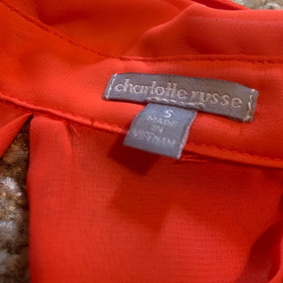 Chiffon orange colored blouse - Picture 4 of 5